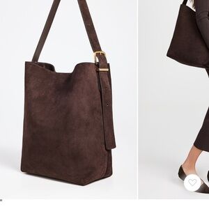 Madewell suede essential bucket tote bag